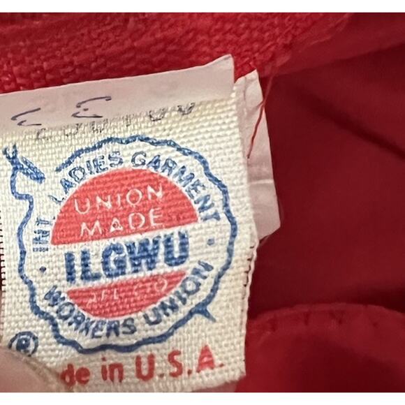 VTG ILGWU UNION MADE FORMAL RED SATIN DRESS Size 6 - Picture 6 of 6